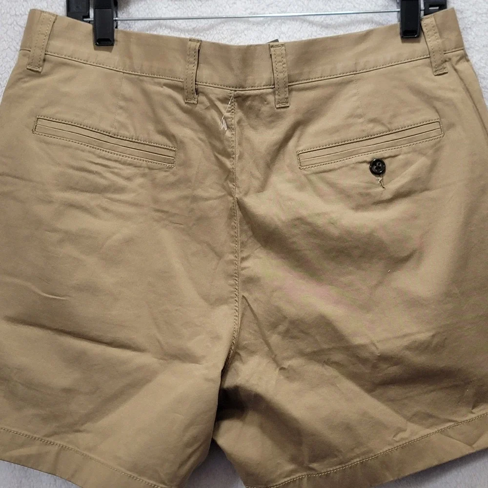 Vtg J. Crew Oarsman Mens Portsider Shorts 33 5" Inseam Khaki Tan Stretch Chino - Picture 3 of 9
